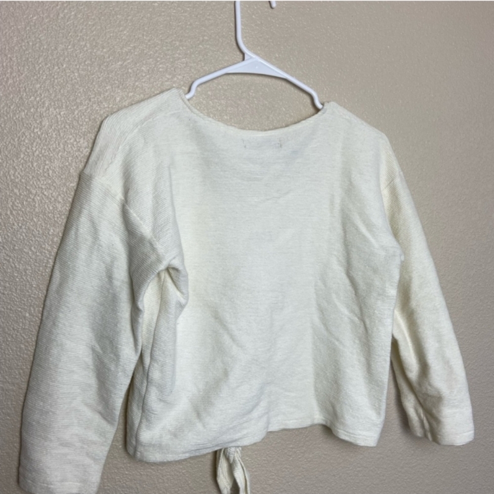 Madewell Texture And Thread Tie Front Top Nwot - image 3